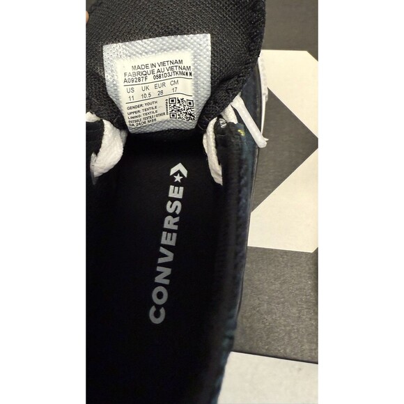 New Converse Chuck Taylor All Star Plaid High Tops Youth Sz 12 Lace Up Stars - Picture 11 of 12